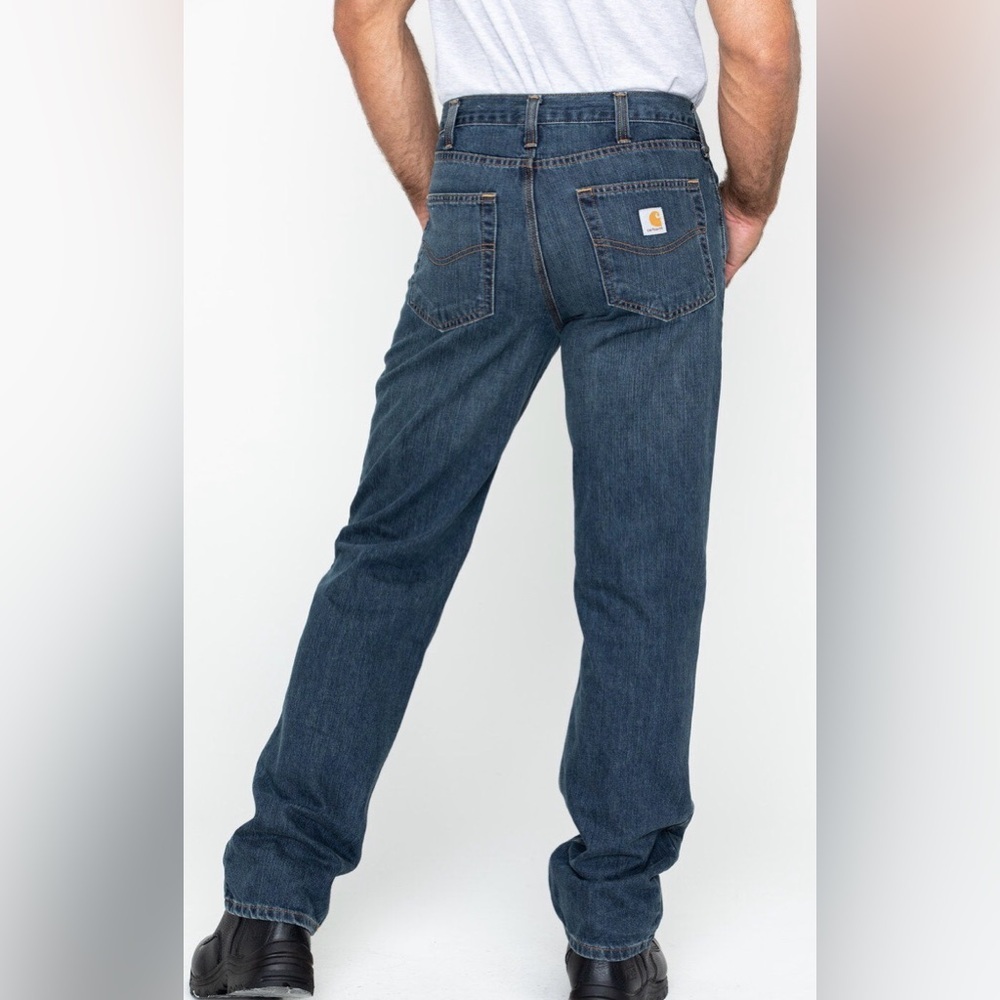Carhartt 101483-968 Relaxed Fit Blue Jeans 40X32 Workwear Denim Pants Exc Cond